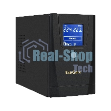 Источник бесперебойного питания ExeGate SpecialPro Smart LLB-1000.LCD.AVR.1SH.2C13.RJ.USB 1000VA/550W, LCD, AVR, 1*Schuko+2*C13, RJ45/11,USB, металлический корпус, черный