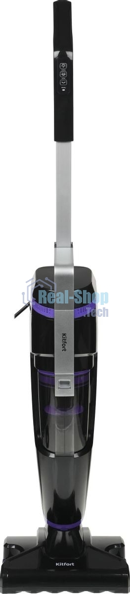 Пылесос вертикальный паровой Kitfort KT-575-1 черный, питание питание от сети, 1600 Вт, уборка влажная/паром/сухая, пылесборник 1.1 л