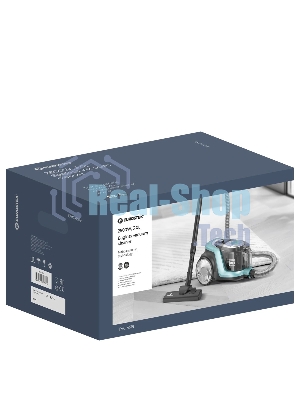Пылесос Eurostek EVC-4519 бирюзовый, 500/2800 Вт, уборка сухая, пылесборник контейнер 3 л