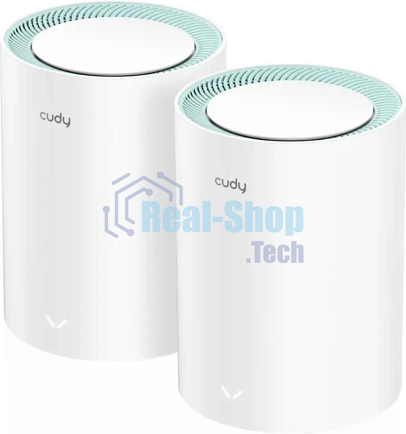 Бесшовный Mesh роутер Cudy M1500 (M1500(2-PACK)) AX1500 10/100/1000BASE-TX (упак.:2шт)