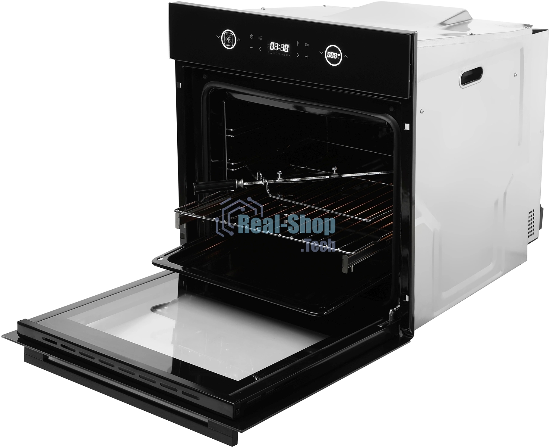 Духовой шкаф Электрический Hyundai HEO 6752 BG черное стекло