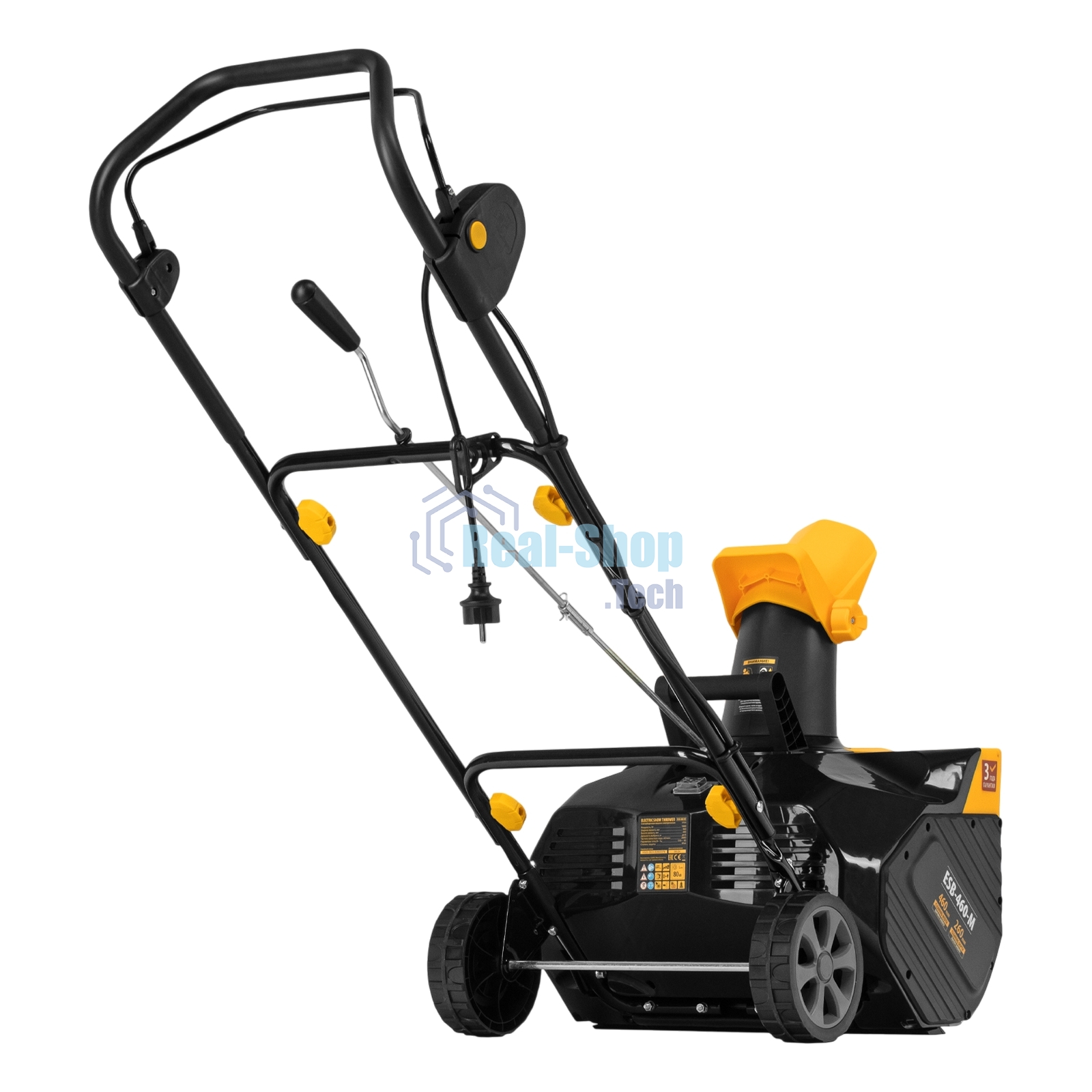 Электрическая снегоуборочная машина Denzel ESB-460-M, 1.8 кВт, металлический шнек, LED фара