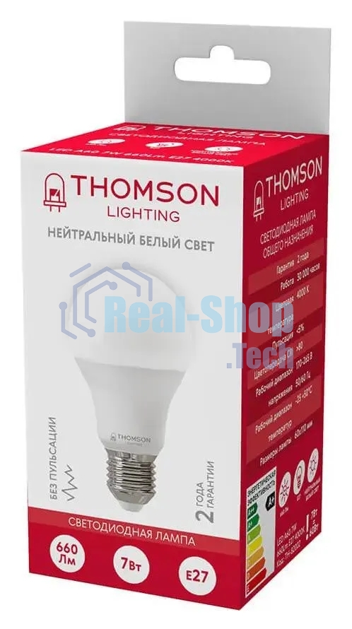 Лампа светодиодная Hiper TH-B2002 THOMSON LED A60 7W 660Lm E27 4000K