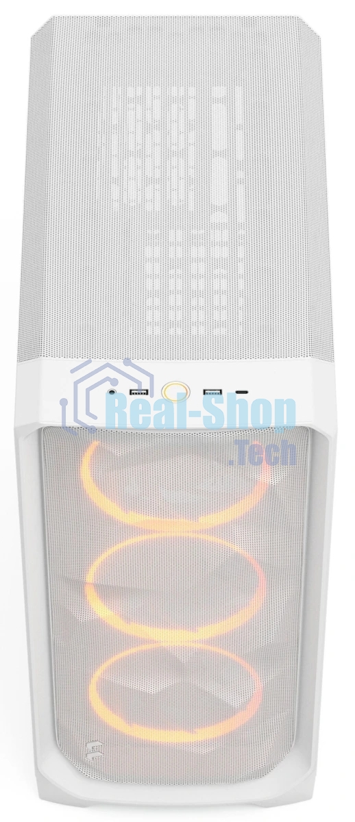 Корпус Fractal Design Meshify 3 White RGB TG Clear Tint, Midi-Tower, белый, 3 x 140 мм