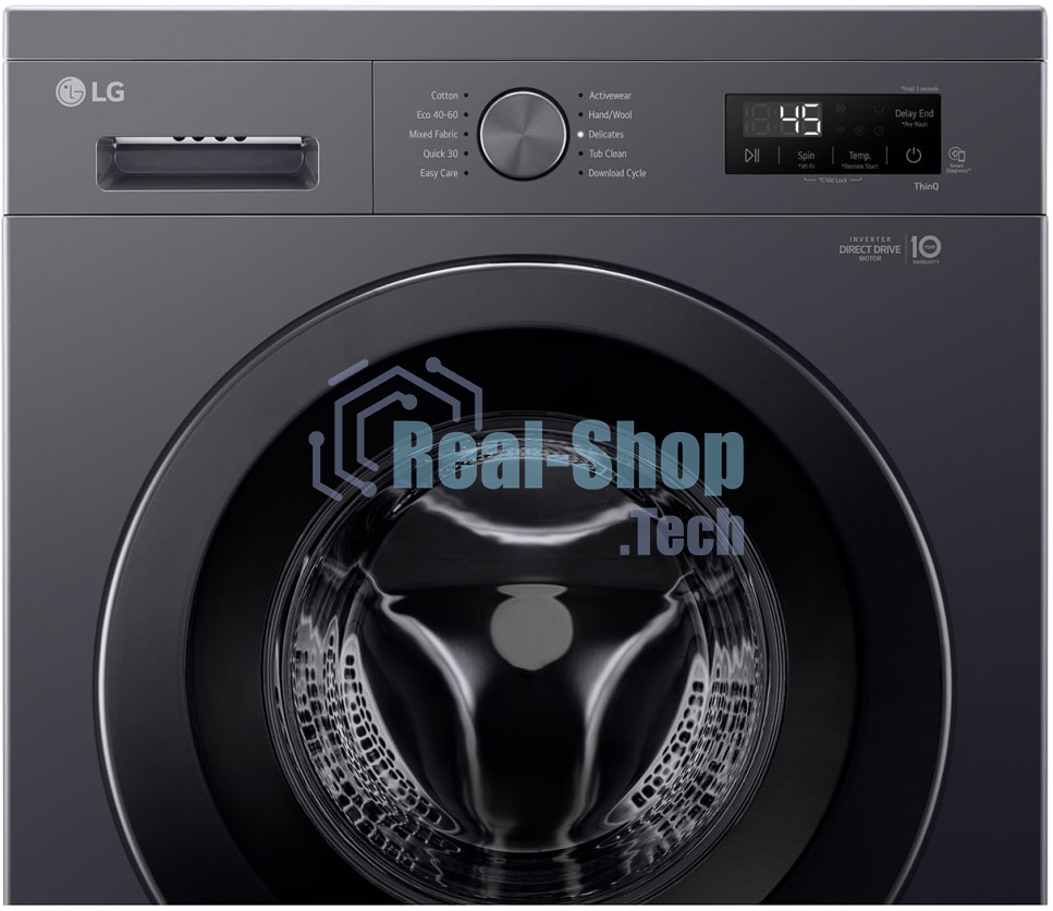 Стиральная машина LG F2Y1TYP6J графит, загрузка фронтальная 8 кг, 1200 об/мин, класс A