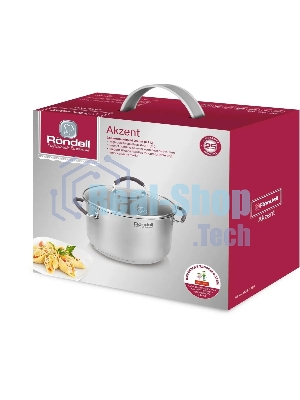 Кастрюля с/кр 24 см 5,1 л Rondell RDS-1389 Akzent
