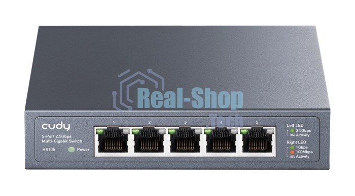 Коммутатор Cudy HS105 (L2) 5x2.5 Гбит/с неуправляемый