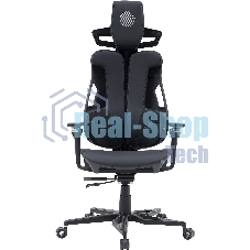 Кресло компьютерное Cactus CS-CHR-DUO-BBK черный, кожзам