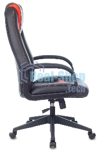 Кресло игровое Zombie 8 черный/красный, искусственная кожа, крестовина пластик