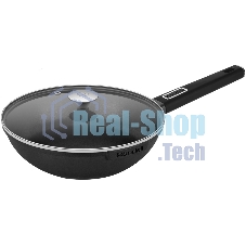 Сковорода ВОК (WOK) Rondell Craft RDA-1893 круглая 28 см, покрытие: TriTitan ручка несъемная (с крышкой) черный