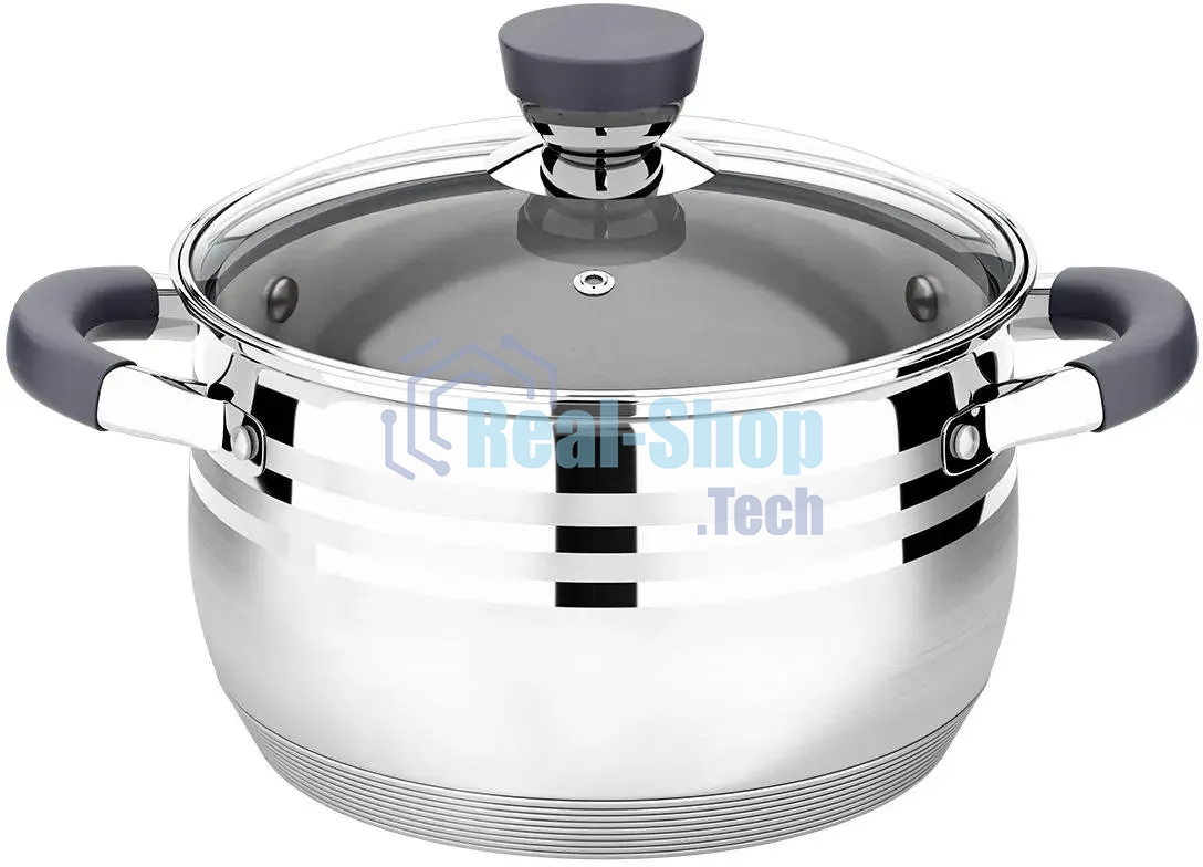 Кастрюля Lara LR02-470 Mercury 2,1 л, 16 см, нержавеющая сталь, с крышкой