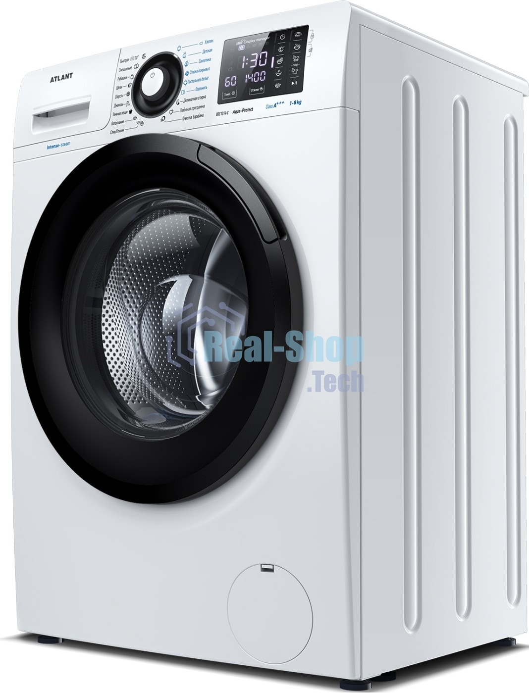Стиральная машина Атлант СМА 80С1414-C-02 белая, загрузка фронтальная 8кг, 1400 об/мин., класс: A