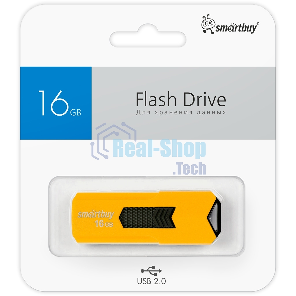 Флешка USB Smartbuy 16Gb USB USB 2.0 Smartbuy STREAM Yellow (SB16GbST-Y)