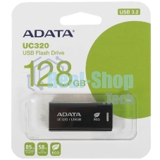 Флешка USB ADATA UC320 (UC320-128G-RBK/BK), 128Gb, USB 3.2, R/W 100/30, черный