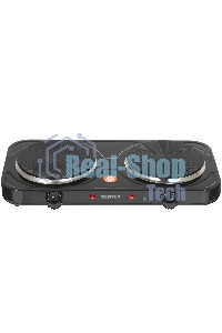 Плита настольная электрическая Centek CT-1507 черный, 2конф ЧУГУН 155мм, 2000Вт, индикатор работы