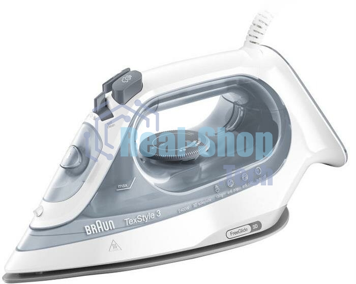 Утюг Braun SI 3054 GY серый/белый, 2400 Вт, 45 г/мин, 180 г/мин, 270 мл