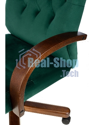 Кресло Бюрократ T-9928WALNUT Fabric Italia Green зеленый, ткань