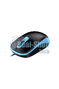 Мышь проводная Genius DX-111 черно-синий, 1200 dpi, USB, кнопки - 3