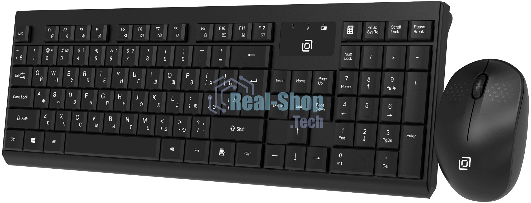 Комплект клавиатура + мышь Оклик S269W клав:черный мышь:черный USB беспроводная slim Multimedia (2070303)