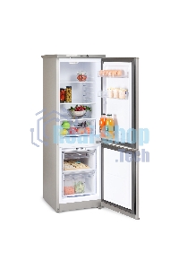 Холодильник Бирюса M418 металлик двухкамерный 125/55л морозилка снизу