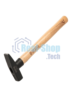 Молоток слесарный Denzel 200 г, кованый квадратный боек, буковая рукоятка