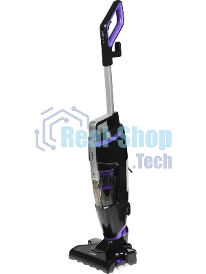 Пылесос вертикальный паровой Kitfort KT-575-1 черный, питание питание от сети, 1600 Вт, уборка влажная/паром/сухая, пылесборник 1.1 л