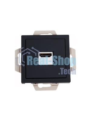 Розетка HDMI, механизм, карбон AtlasDesign