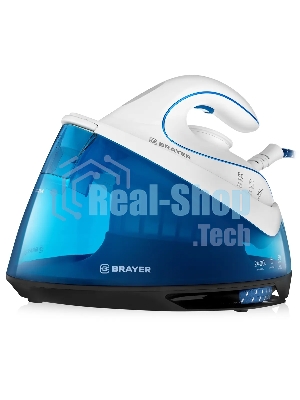 Парогенератор Brayer BR4150 белый/синий, 2400 Вт, 80 г/мин, 140 г/мин, 900 мл