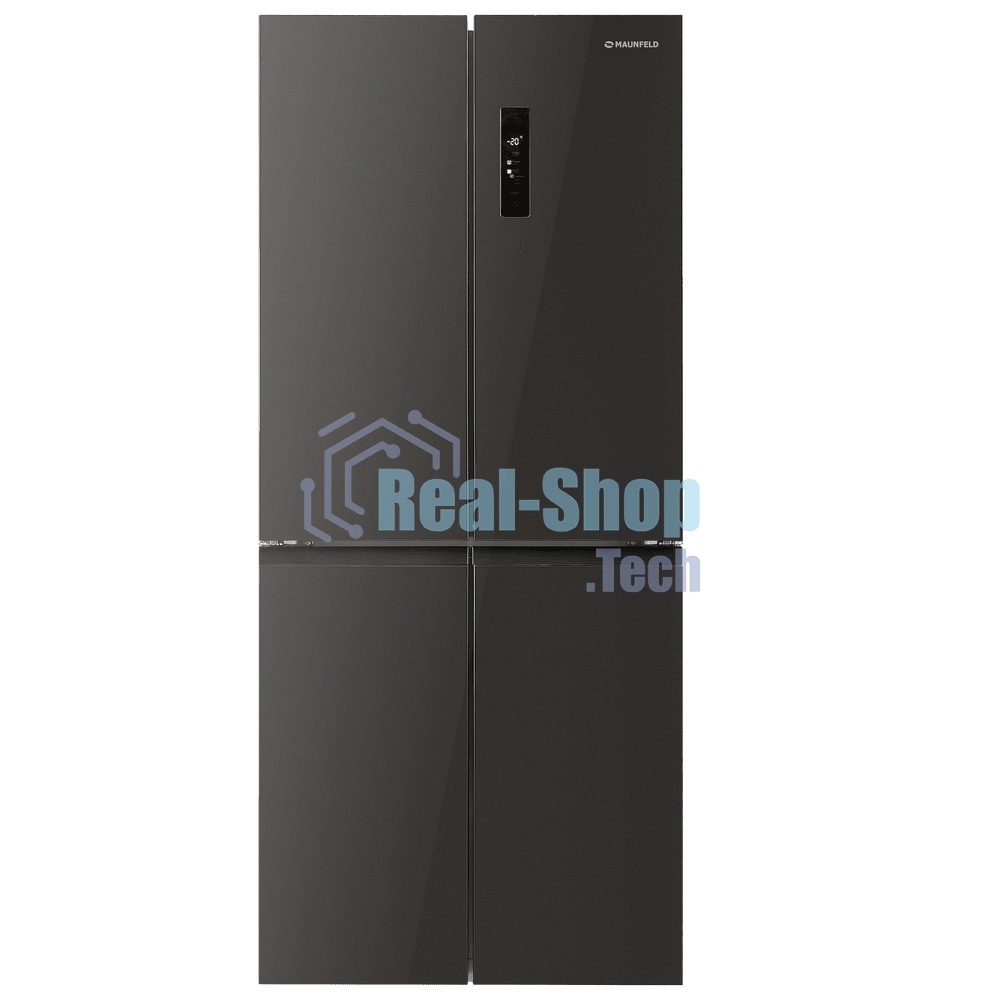 Холодильник Maunfeld MFF183NFSBE черная нержавеющая сталь трехкамерный инвертор 405л морозилка снизу