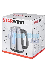 Чайник электрический Starwind SKS3210 1.7л. 2200Вт серебристый (корпус: металл)