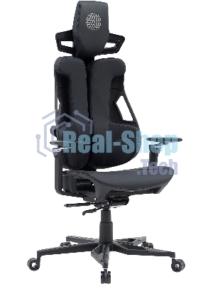 Кресло компьютерное Cactus CS-CHR-DUO-BBK черный, кожзам