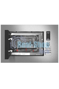 Микроволновая печь встраиваемая Maunfeld JBMO820GS01 нержавеющая сталь, 20 л, 1080 Вт, переключатели - поворотный механизм/кнопки