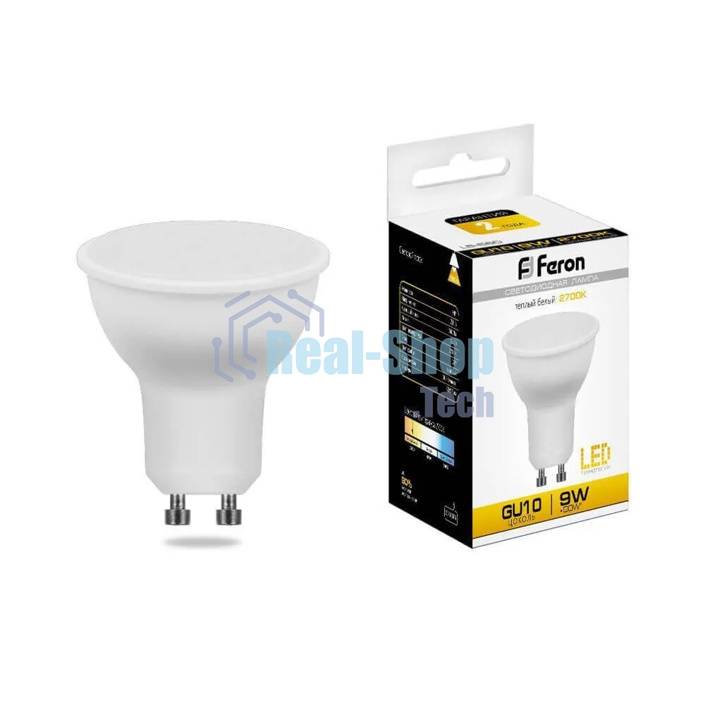 Лампа светодиодная Feron LB-560 9W 230V GU10 2700K MR16