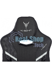 Кресло игровое Knight Thunder 5X черный эко.кожа крестов. металл