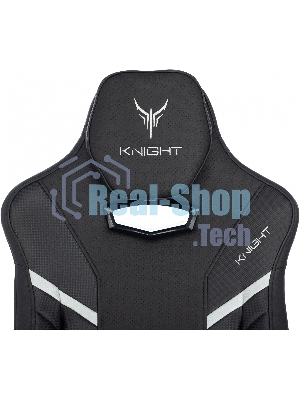 Кресло Knight Thunder 5X черный, экокожа, 120 кг, механизм качания
