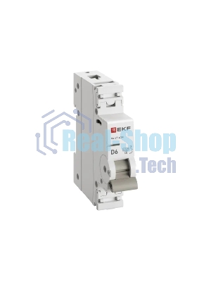 Выключатель автоматический модульный EKF M636106D 1п D 6А 6кА ВА 47-63N PROxima