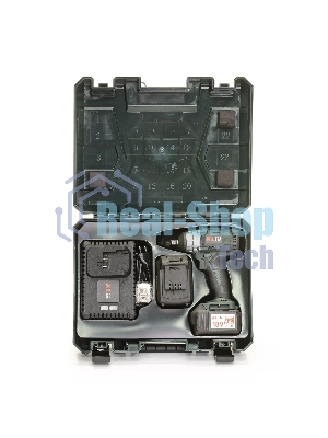 Профессиональный бесщеточный винтоверт аккумуляторный KLPRO KLDV18B-50 (18В, Li-ion-2шт, 5.0Ач, 180Нм, 2 скорости, подсветка,З/У,в кейсе)