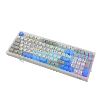 Клавиатура проводная Ritmix RKB-598BL Gray серый-голубой