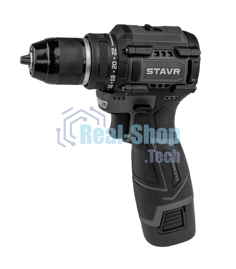 Дрель-шуруповерт СТАВР SDD 16BL-2K, 16 В, 2 Ач, 34 Нм, бесщеточный