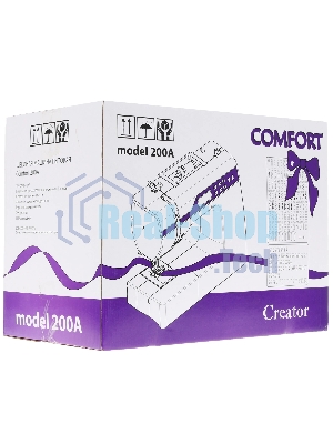 Швейная машина Comfort 200A белый, компьютеризированная, горизонтальный, 190 операций, автоматическая петля