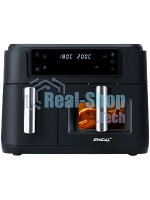 Аэрофритюрница Steba HF 9500 DUO черный, 2400 Вт, 9,5 л, сенсор, 10 программ