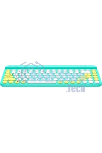 Клавиатура беспроводная A4Tech Fstyler FBK30, USB, Bluetooth/Радиоканал, зеленый