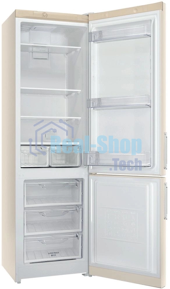 Холодильник Stinol STN 200 E бежевый двухкамерный 249/75л морозилка снизу, No Frost
