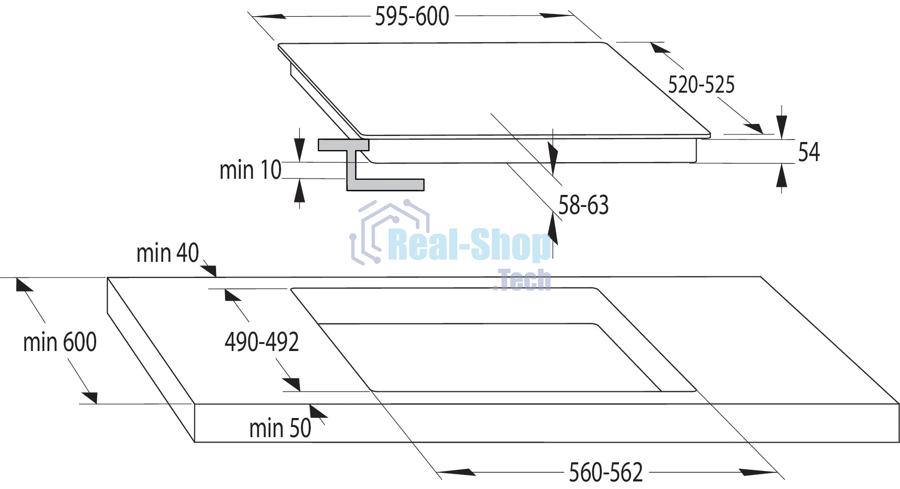 Индукционная варочная панель Gorenje GI6401BSC черный