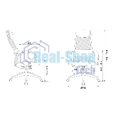 Кресло руководителя Бюрократ CH-607BS черный, сетка/ткань, крестов. металл хром