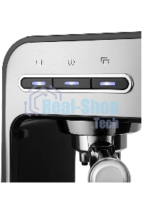 Кофеварка рожковая Kitfort КТ-7515 серебристый, исп. кофе - молотый, 1 л, 1450 Вт, 15 бар