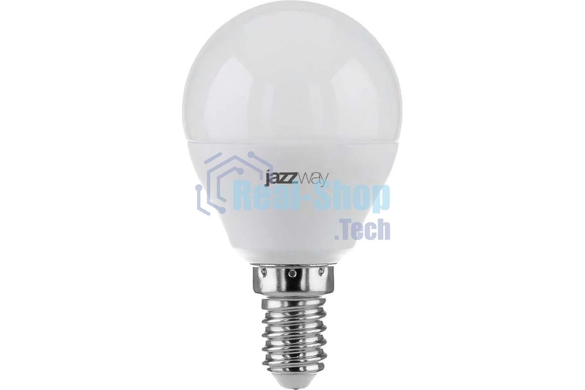 Лампа светодиодная JazzWay PLED-SP-G45 7Вт шар 5000К холодный белый E14 540лм 230В