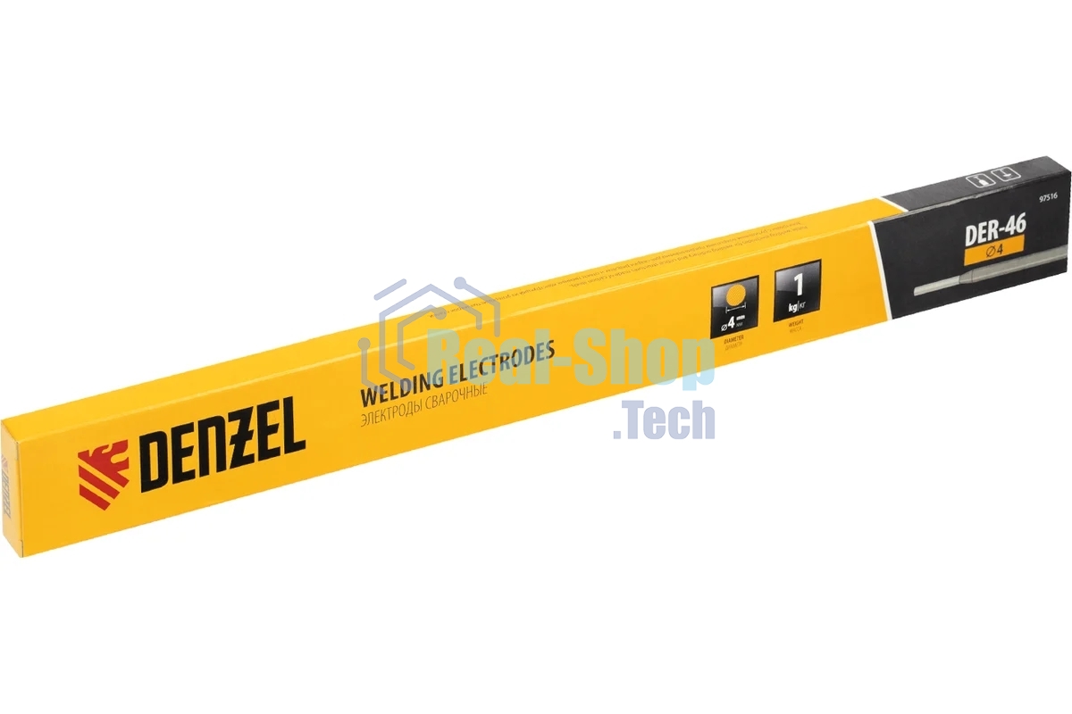 Электроды Denzel DER-46, диам. 4 мм, 1 кг, рутиловое покрытие