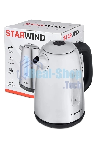 Чайник электрический Starwind SKS3210 1.7л. 2200Вт серебристый (корпус: металл)