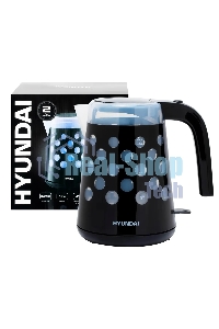 Чайник электрический Hyundai HYK-G2012 1.7л. 2200Вт черный/прозрачный (корпус: пластик)